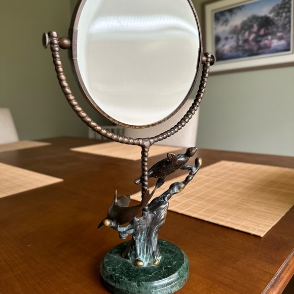 Nautical Mirror- SPI Brass Dolphin & Turtle Vanity Mirror - Picture 5 of 16